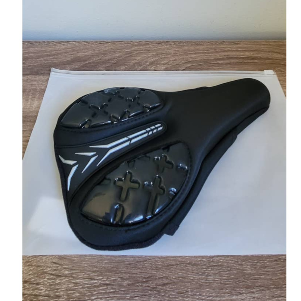 Bike Seat Cover Black and White Gel Pad